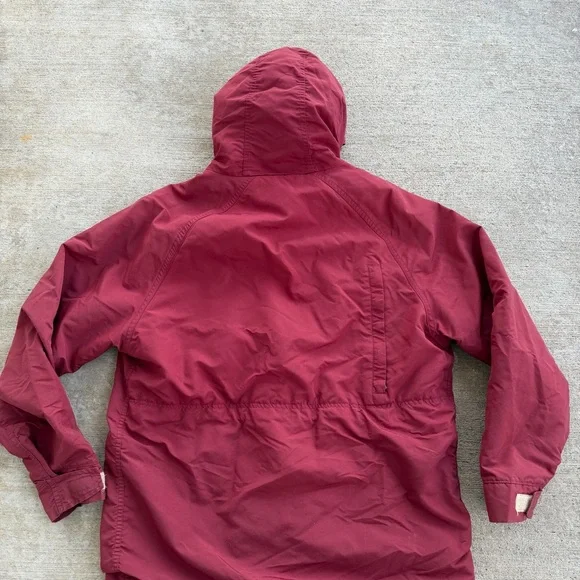 Vtg L.L. Bean Baxter State Parka Mens Large? Maroon Nylon Wool Lined Hooded USA